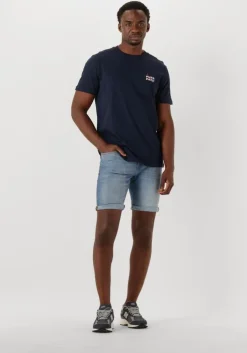 blauwe pure path shorts the steve skinny fit denim shorts