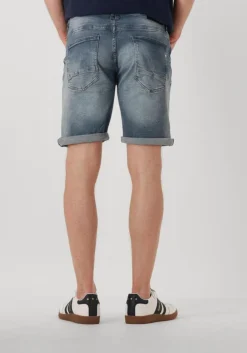 blauwe pure path shorts the miles slim fit denim shorts