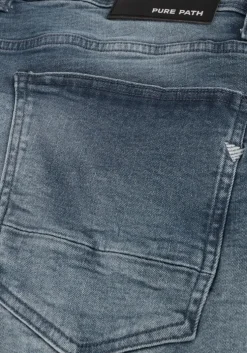 blauwe pure path shorts the miles slim fit denim shorts