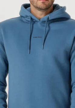 blauwe pure path sweater regular fit hoodie ls sweaters