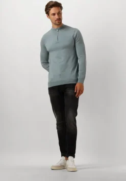blauwe pure path trui regular fit knitwear halfzip803