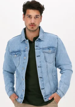 blauwe purewhite spijkerjas 22010406