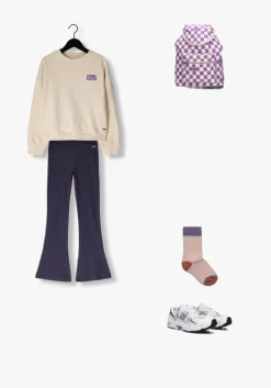 blauwe raizzed flared broek leva