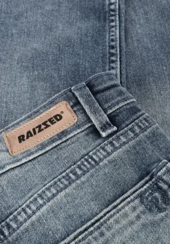 blauwe raizzed straight leg jeans missouri