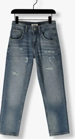 blauwe raizzed straight leg jeans denver crafted