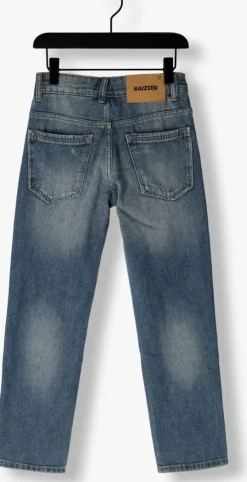 blauwe raizzed straight leg jeans denver crafted