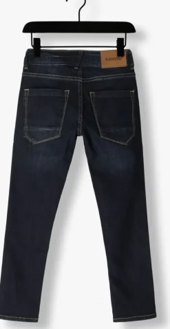 blauwe raizzed straight leg jeans santiago