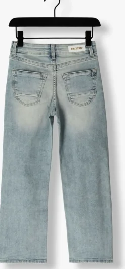 blauwe raizzed straight leg jeans sydney