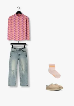 blauwe raizzed straight leg jeans sydney