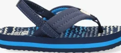 blauwe reef platte sandalen little ahi