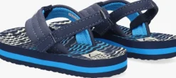 blauwe reef platte sandalen little ahi