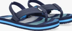 blauwe reef platte sandalen little ahi