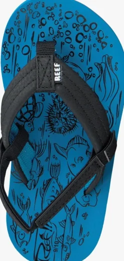 blauwe reef teenslippers grom reef footprints