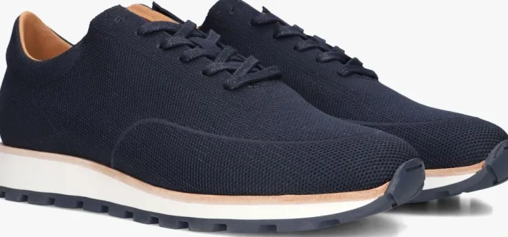 blauwe rehab lage sneakers mason knit