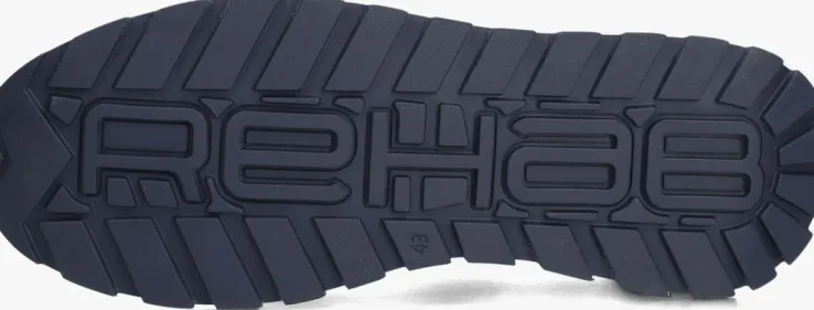 blauwe rehab lage sneakers mason knit