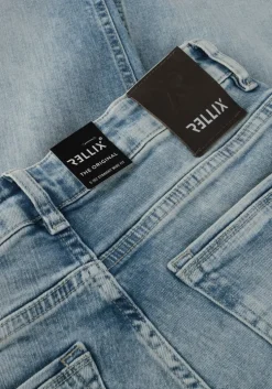 blauwe rellix straight leg jeans 2616 straight wide fit jeans