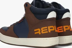 blauwe replay hoge sneakers cobra