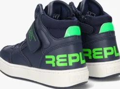 blauwe replay hoge sneakers cobra