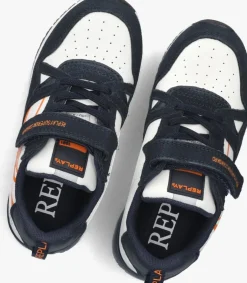 blauwe replay lage sneakers shoot jr12