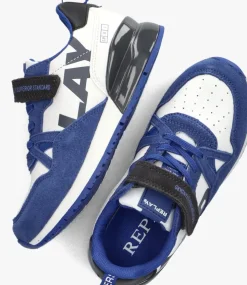 blauwe replay lage sneakers shoot jr8