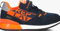 blauwe replay lage sneakers shoot jr11
