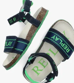blauwe replay sandalen birky jr boy