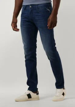 blauwe replay slim fit jeans anbass pants