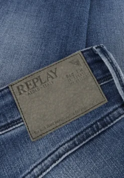 blauwe replay slim fit jeans anbass pants