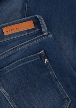 blauwe replay slim fit jeans new luz bootcut pants