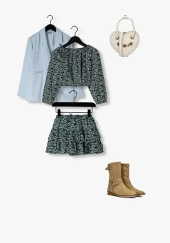 blauwe retour minirok lindy