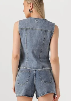 blauwe rouge edit gilet roujolie denim waistcoat