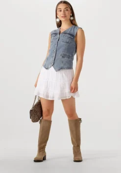 blauwe rouge edit gilet roujolie denim waistcoat