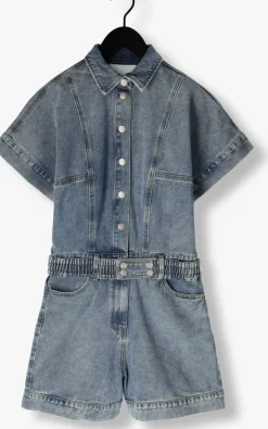 blauwe rouge edit playsuits roujolie 2/4 denim playsuit