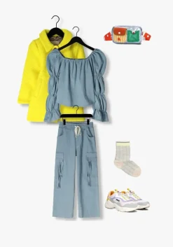 blauwe salty stitch top balloon top