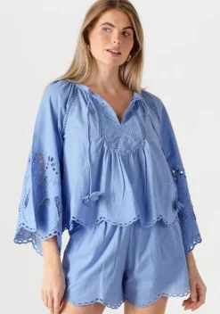 blauwe scarlett poppies blouses ashu top