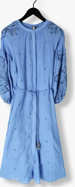 blauwe scarlett poppies midi jurk liwa long dress