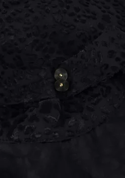 blauwe scotch & soda blouses mock neck top with open back detail