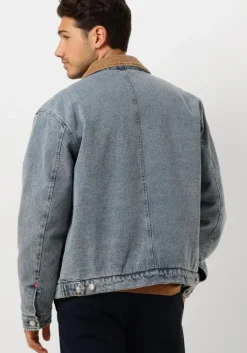 blauwe scotch & soda jack cord collar indigo teddy jacke