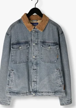 blauwe scotch & soda jack cord collar indigo teddy jacke