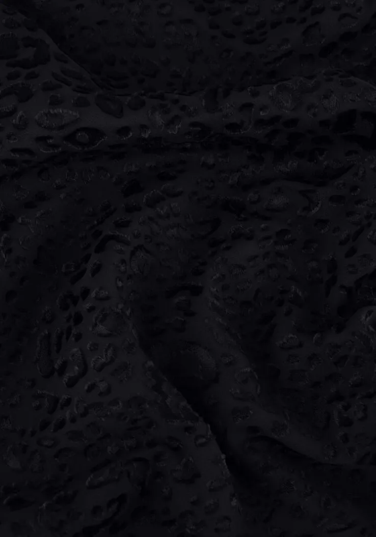 blauwe scotch & soda mini jurk mock neck mini dress with open back detail