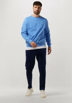 blauwe scotch & soda pantalon blake pleated corduroy chino