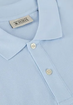blauwe scotch & soda polo logo pique polo