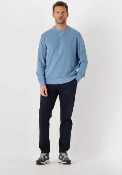 blauwe scotch & soda sweater garment dye structured sweatshirt