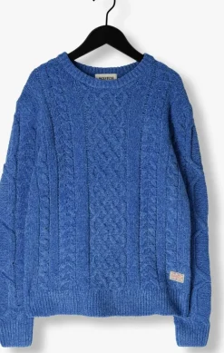 blauwe scotch & soda trui chenille knit pullover
