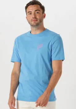 blauwe scotch & soda t-shirt regular fit left chest logo t-shirt