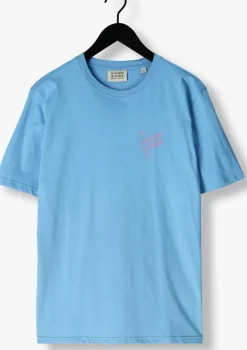 blauwe scotch & soda t-shirt regular fit left chest logo t-shirt