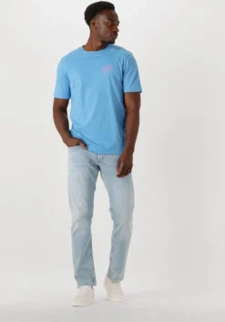 blauwe scotch & soda t-shirt regular fit left chest logo t-shirt