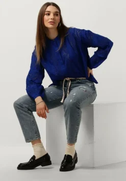 blauwe scotch & soda wide jeans the buzz slim boyfriend jeans - all tied up