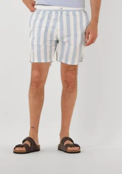 blauwe scotch & soda zwembroeken striped mid-length swimshort