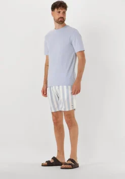 blauwe scotch & soda zwembroeken striped mid-length swimshort